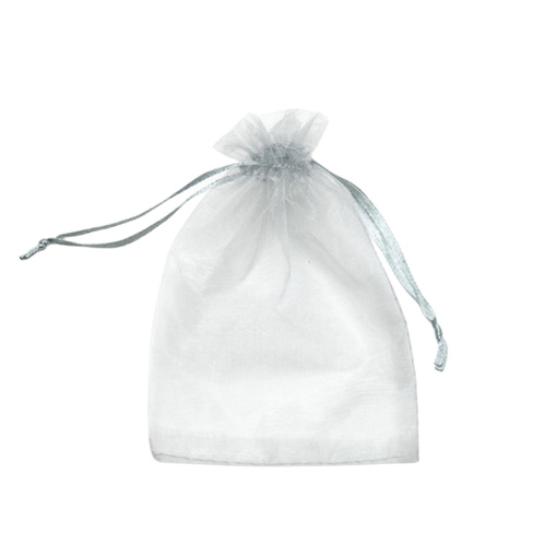 Silver Organza Bags 8x10cm 10 Pack