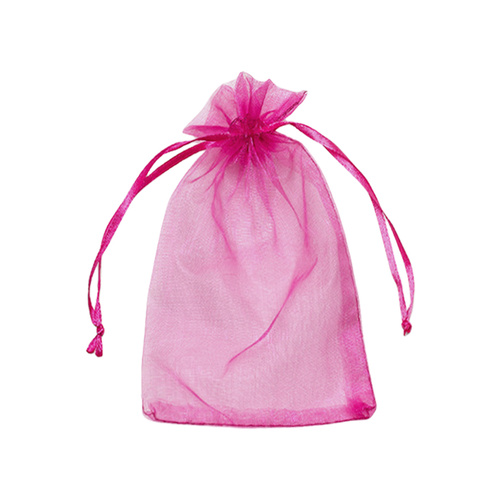 Fuchsia Organza Bags 10x15cm 10 Pack