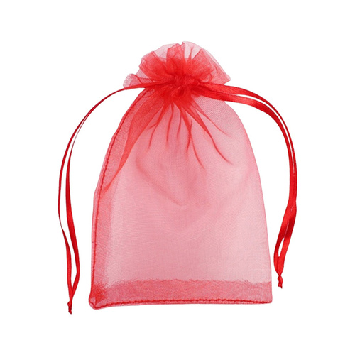 Red Organza Bags 10x15cm 10 Pack