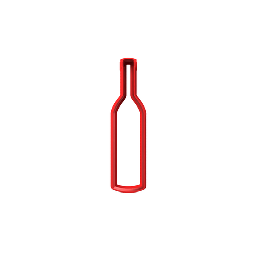 Wine Bottle Fondant / Cookie Cutter 12cm