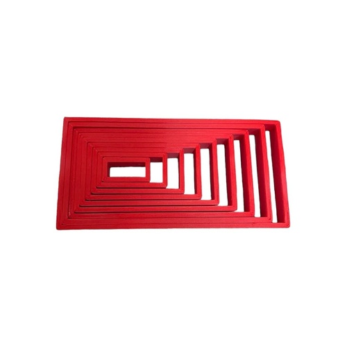 Rectangle Plastic Cutter set 9 piece Set