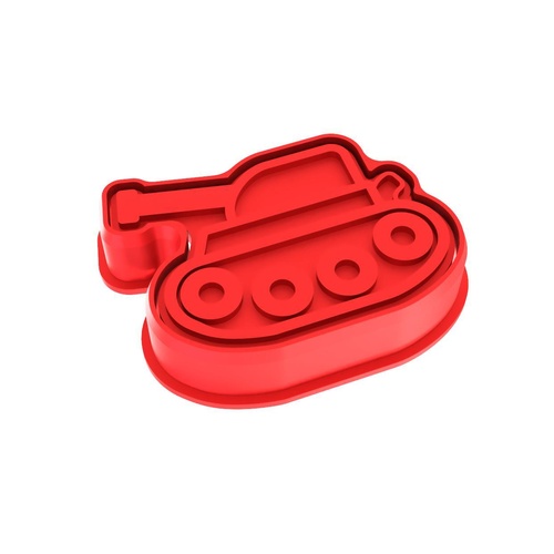 Tank Fondant / Cookie Cutter & Stamp