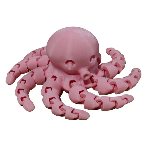 Small Pink Articulated Octopus Decoration Topper