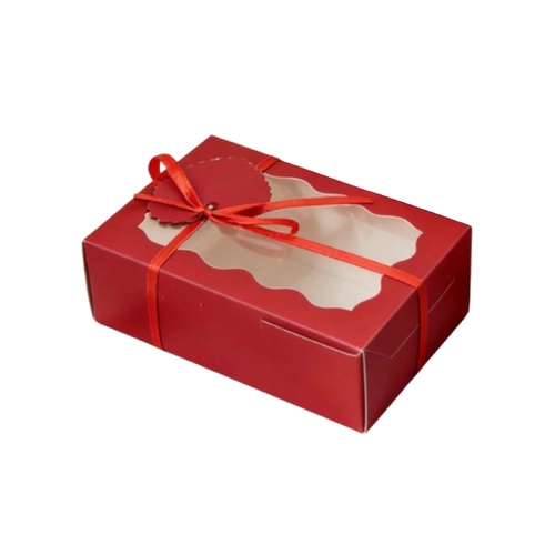 Large Red Box  With Tag 18cm