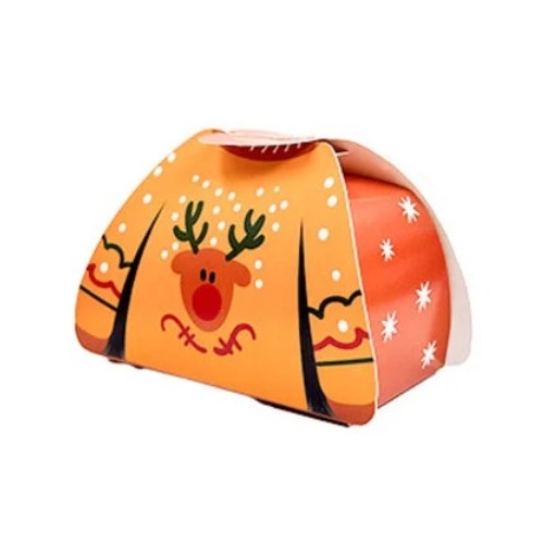 Yellow Reindeer Sweater Treat Box  10.5cm